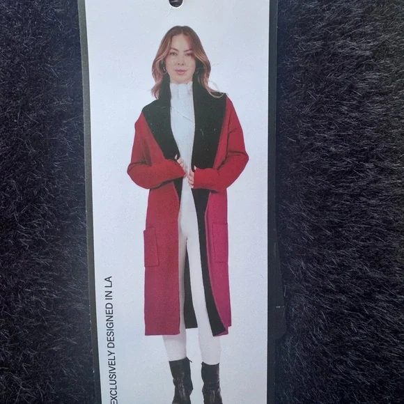 Max Sport Women's Red and Black cardigan